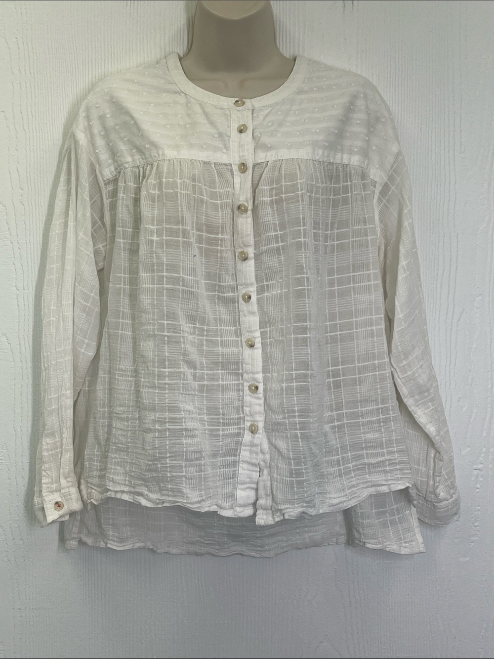 Anthropologie - Pilcro And The Letterpress Button Down Textured Blouse Size XS - Picture 2 of 11